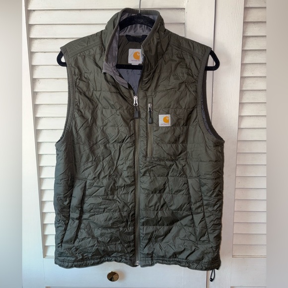 Carhartt Rain Defender Relaxed Fit Lightweight Insulated Vest Olive Green Men M - Picture 2 of 6